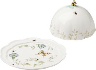 Lenox Butterfly Meadow Beehive Covered Butter Dish