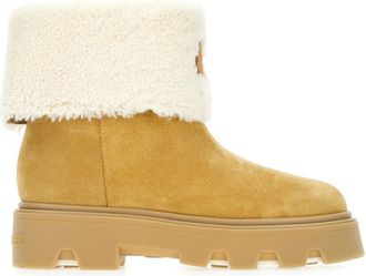 Moncler Beige Suede Boots