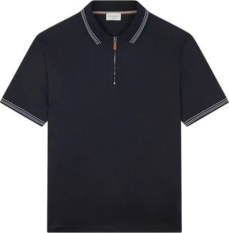 Paul & Shark striped-detail polo shirt - Blue