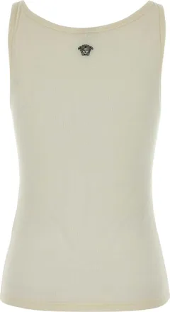 Versace Cream Exterior: Virgin Wool Maglie Sweater