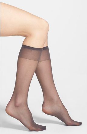 Nordstrom 3-Pack Sheer Knee High Socks in Soft Black at Nordstrom, Size Average