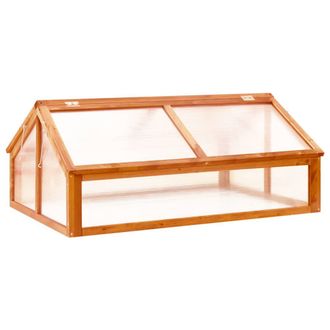 vidaXL Invernadero De Madera De Abeto Marr&oacute;n 114x80x50 Cm Vidaxl