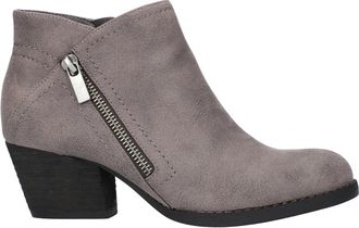 Bella Vita Womens Bella Vita Bobbi Bootie Gray Zipper Block Heel Ankle Boots HAWK757