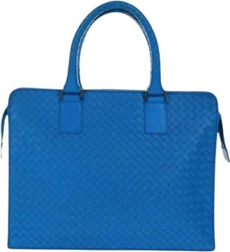 Bottega Veneta Pre-owned Vintage Handtas - Dames - Vintage Handtas - Blauw - ONE Size - Leer - Vintage