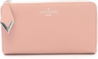 Louis Vuitton Pink Leather Long Wallet (Bi-Fold) (Pre-Owned)