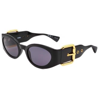 Moschino Womens 53mm Black Gold Sunglasses