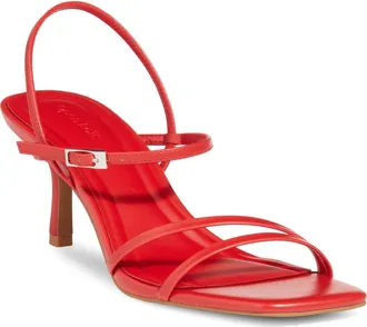 Open Edit Rania Square Toe Sandal in Red Rapture at Nordstrom, Size 8.5