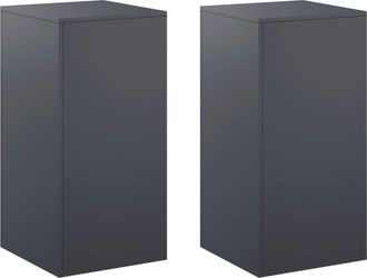 vidaXL Soporte De Plantas 2 Pcs Gris Antracita 40 X 40 X 80 Cm Vidaxl