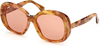 Max Mara MM0087 EDNA 56E Womens Sunglasses Tortoiseshell Size 55