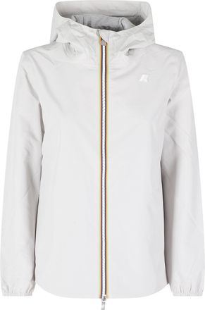K-Way Beige Marguerite Stretch Poly Jersey Waterproof Polyester Jacket