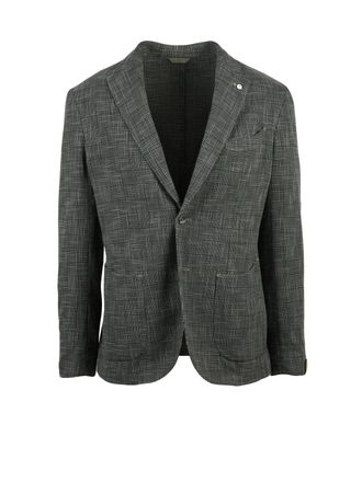 L.B.M. 1911 Grey Cotton Silk Men Jacket