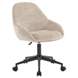 Vente-Unique Vente-unique - Sedia da ufficio Altezza regolabile Velluto Beige - naody
