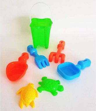 Trade Shop Trade Shop - Set Secchiello Paletta Rastrello Formine Setaccio Sabbia Gioco Spiaggia Mare Bimbi