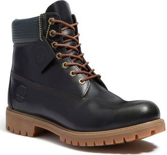 Timberland Premium 6-Inch Waterproof Boot in Dark Green Full Grain at Nordstrom, Size 7.5