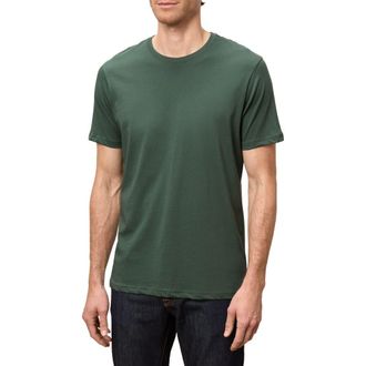 Pact Organic Cotton Softspun Crew Neck Tee in Pine Green at Nordstrom, Size Large
