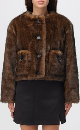 Marc Jacobs Fur Coat MARC JACOBS Woman color Brown