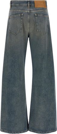 Maison Margiela Wide-Leg Distressed Denim Jeans - Gray
