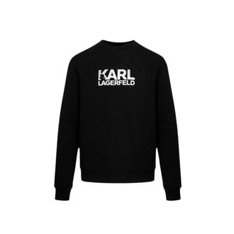 Karl Lagerfeld Sweatshirts, male, Black, Size: S Sweat Crewneck