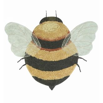 Lorena Canals Bee waschbarer Teppich, 115 x 150 cm, dark honey / dunkelgrau / chestnut
