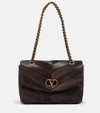 Valentino Garavani Djuna Medium chevron leather shoulder bag