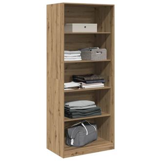 Berkfield Home Wardrobe Artisian Oak 80x50x200 cm Engineered Wood in Brown | Size: 80 x 50 x 200 cm