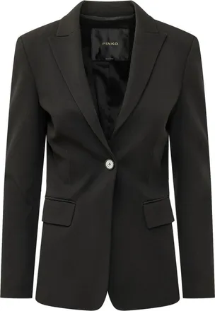 Pinko Black Notched Lapel Blazer