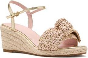 Kate Spade New York leandra ankle strap wedge sandal in Natural/Pale Gold at Nordstrom Rack, Size 8.5