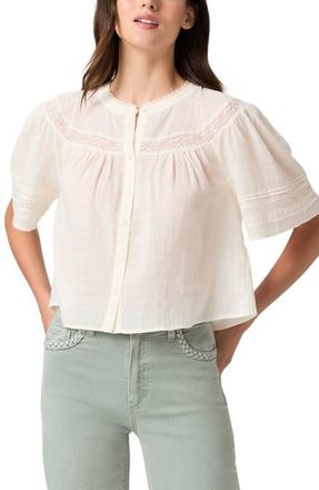 Paige Pasadena Woven Shirt in Ivory at Nordstrom, Size Xx-Small