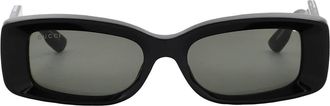 Gucci Grey Rectangular Ladies Sunglasses GG1528S 001 53
