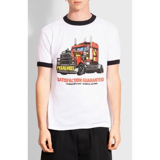 Pleasures Big Load Cotton Ringer T-Shirt in White at Nordstrom Rack, Size Large