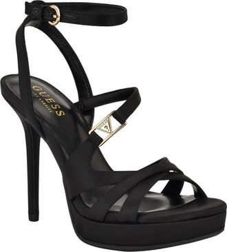Guess Levinna Strappy Satin Platform Heels
