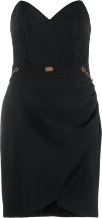 Elisabetta Franchi sweetheart-neckline minidress - women - Nylon - 46 - Black