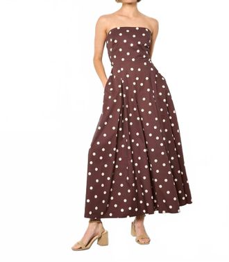 Paper Dolls Womens Bardo Polka Dot Jumpsuit In Brown