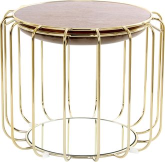 Kayoom Beistelltisch »Pouf Comfortable 110, abnehmbares und wendbares Oberteil« 1 Stk. tlg. praktisch umzuwandeln in Tisch oder Hocker, mit Spiegelglas