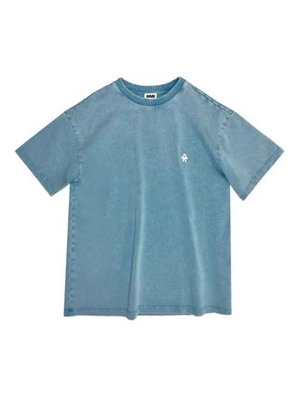 Avavav logo-embroidered cotton T-shirt - Blue