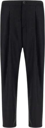 Herno Broeken, Heren, Zwart, XS, Wol, Fluid Wool Broeken
