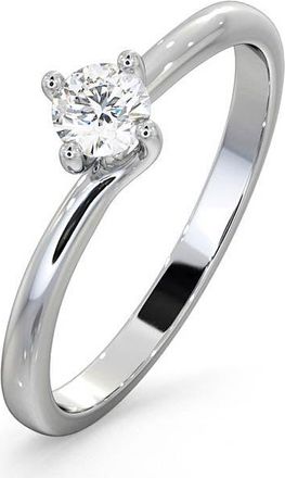 The Diamond Store Certified Lily Platinum Diamond Engagement Ring 0.25CT-F-G/VS