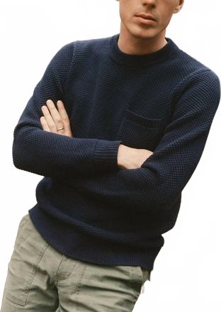 Taylor Stitch Crawford Crew Sweater In Navy