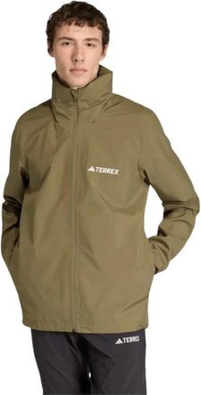 adidas Terrex Multi Essentials 2L Regenjas - Heren - Regenjassen - Groen - M - Polyester - Fitness