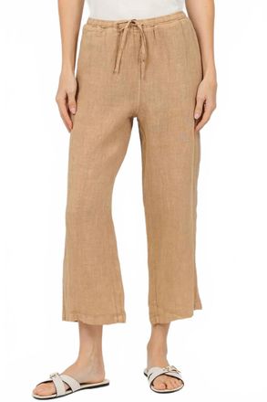 Elliott Lauren At Ease Linen Crop Pant In Macchiato
