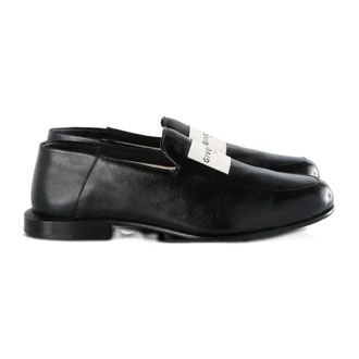 Givenchy Schoenen, Dames, Zwart, 36 EU, Leer, Label Loafers in Leer