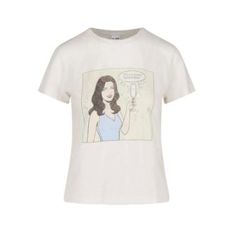 Re/Done Mujer, Camisetas, Blanco, Talla: XS