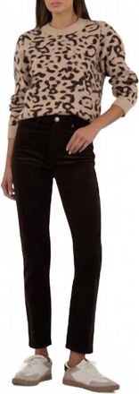 Kut from the Kloth Gisela Animal Print Pullover Sweater In Beige And Brown