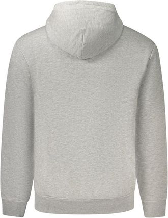 Napapijri Logo-Embroidered Cotton Hoodie - Gray