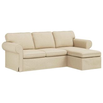 vidaXL Sof&aacute; Crema 215 X 138 X 80 Cm Tela Vidaxl
