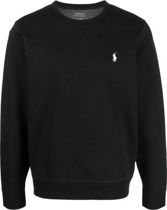 Ralph Lauren Polo Black Sweatshirt - Heren - Ronde hals truien - Zwart - XL - Katoen - Truien & Vesten
