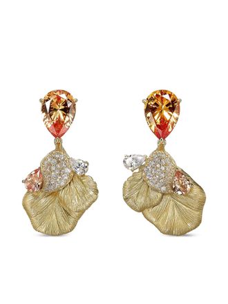 Anabela Chan 18kt geelgouden vermeil Golden Oceanis oorbellen