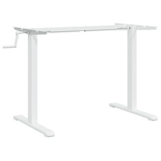 vidaXL Marco De Escritorio De Pie Acero Blanco (94-135)x60x(70-114) Cm Vidaxl
