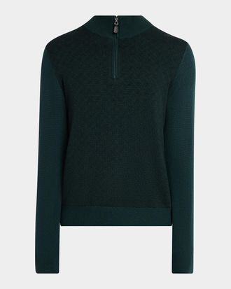 Neiman Marcus Men & apos;s Textured Wool Sweater