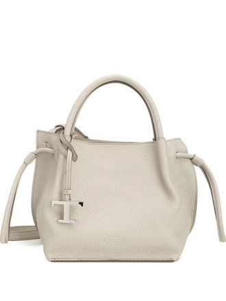 Tod's Off White Leather Small Bucket Bag